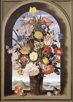 the elder oil big bouquet in an arched window 1620 XX mauritshuis the hague