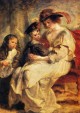 Helene Fourment With Two Of Her Children Claire Jeanne And Francois
