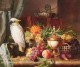 STILL LIFE WITH FRUIT AND A COCKATOO