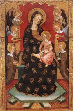 Madonna With Angels Playing Music