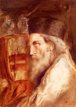 A Rabbi Holding The Torah
