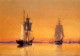 New big ships in boston harbor at twilight 1859