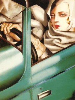 Self-Portrait in Green Bugatti, Tamara de Lempicka
