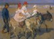 Donkey riding on the beach, Isaac Israels