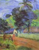 Horse on road tahitian landscape 1899 the pushkin museum