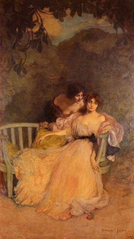 La Confidence By Jean Edmond Francois Aman