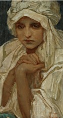Portrait of a girl, Alphonse Mucha