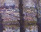 "View of Arles, Flowering Orchards" , 1889, Vincent van Gogh