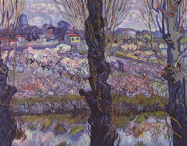 View of Arles, Flowering Orchards" , 1889, Vincent van Gogh ... View of Arles, Flowering Orchards" , 1889, Vincent van Gogh ...