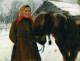 in a village peasant woman with a horse 1898 XX the tretyakov gallery moscow russia