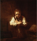 A girl with a broom 1651 
