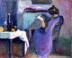 Reading Woman in Violet Dress (1898)