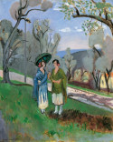 Conversation among the olive trees, 1921