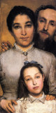 Alma Tadema Portrait of Aime Jules Dalou his Wife and Daughter