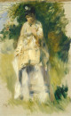 Woman standing by a tree, 1866 