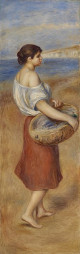 Girl with a basket of fish
