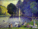 The lake in the Bois de Boulogne, 1899
