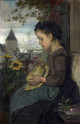 A Girl seated outside her house, 1867