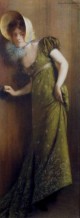 Elegant Woman In A Green Dress